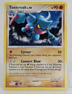 Toxicroak - Holo Rare - Platinum Arceus 11/99 Kouki Saitou Pokemon Card Lp - Image 1