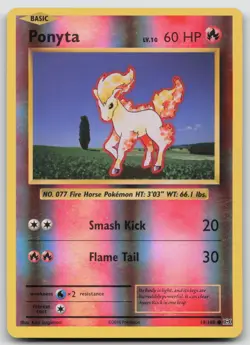 Reverse Holo Ponyta 19/108 XY - Evolutions Common Pokemon TCG Card - Image 1