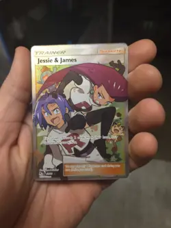 Pokemon TCG Hidden Fates Trainer Jesse and James Ultra Rare Full Art Card 68/68 - Image 1