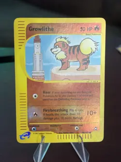 Growlithe 80/147 Aquapolis 2002 Reverse Holo Pokemon Card TCG LP-MP - Image 1