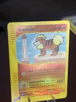 Growlithe 80/147 Aquapolis 2002 Reverse Holo Pokemon Card TCG LP-MP - Image 3