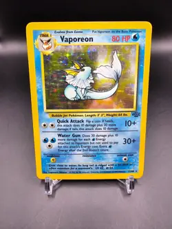 LP - Vaporeon - 12/64 - Holo - Jungle - Pokemon Card - Image 1