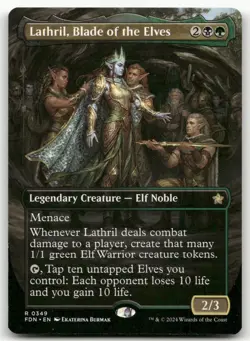 Lathril, Blade of the Elves (Borderless) #349 (NM) Foundations FDN Magic MTG - Image 1