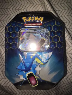 Pokemon TCG Hidden Fates Gyarados GX Tin Factory Sealed - Image 1