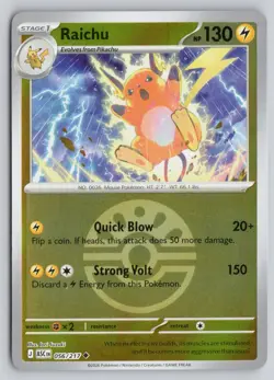 RAICHU (FRIEND BALL) 056/217 ME: ASCENDED HEROES POKEMON REVERSE HOLO NM - Image 1