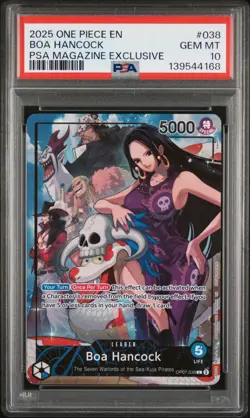 2025 ONE PIECE PROMOS PSA MAGAZINE EXCLUSIVE #038 BOA HANCOCK PSA 10 - Image 1