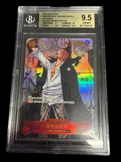 One Piece Shanks OP09-004 Manga Art Alt GEM MT Japanese 2024 BGS 9.5/PSA 10 - Image 1