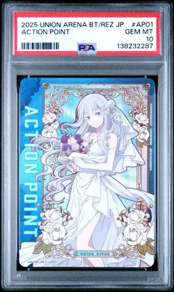 Sequential PSA 10 Re:Zero Action Point Emilia Rem Union Arena Collectible Card - Image 2