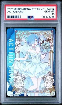 Sequential PSA 10 Re:Zero Action Point Emilia Rem Union Arena Collectible Card - Image 4