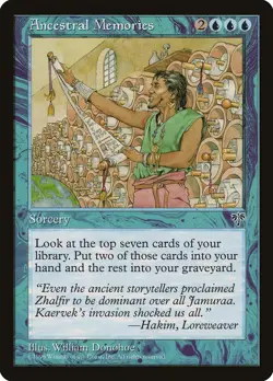 Ancestral Memories Mirage NM Blue Rare MAGIC THE GATHERING MTG CARD ABUGames - Image 1