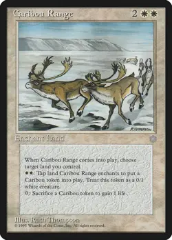 Caribou Range Ice Age HEAVILY PLD White Rare MAGIC THE GATHERING CARD ABUGames - Image 1