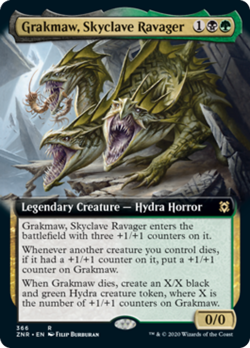Grakmaw, Skyclave Ravager (Extended Art) Zendikar Rising NM CARD ABUGames - Image 1