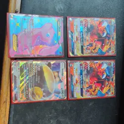 Pokemon TCG Foil Card Lot – Mew EX, Charizard GX, Snorlax GX, 4 Cards - Image 1