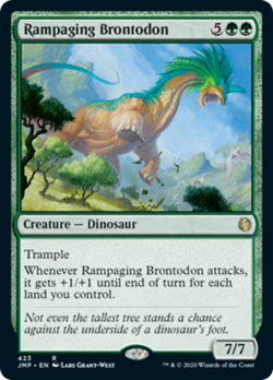Rampaging Brontodon Jumpstart NM Green Rare MAGIC THE GATHERING CARD ABUGames - Image 1