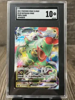Pokemon 2021 Rayquaza VMAX Climax 120/184 Japanese Trading Card SGC 10 - Image 1