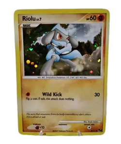 Pokemon TCG - Riolu 8/17 POP Series 6 Holo Rare LP - Image 1