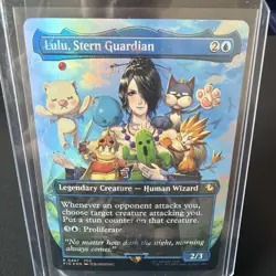 Lulu, Stern Guardian Borderless Chocobo Track Foil Commander: Final Fantasy MTG - Image 1