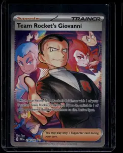 Pokemon TCG Team Rocket's Giovanni 238/182 Destined Rivals Illustration NM - Image 1