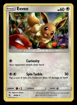 Eevee 48/68 Rare Hidden Fates Holo Pokemon NM - Image 1