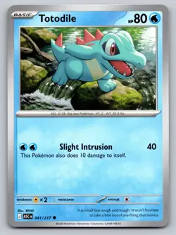 Pokemon TCG Pokemon Totodile Common Regular - Image 1