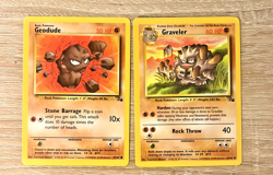 Geodude Gravler Pokemon Card Lot Fossil Vintage 1999 Wizards of the Coast 90's - Image 5