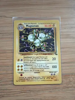 Magneton Pokemon TCG 26/62 Fossil Set Rare 1999 Non Holo - Image 1