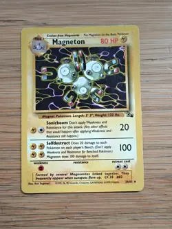 Magneton Pokemon TCG 26/62 Fossil Set Rare 1999 Non Holo - Image 3