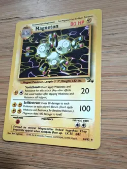 Magneton Pokemon TCG 26/62 Fossil Set Rare 1999 Non Holo - Image 4