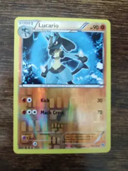 Lucario 77/135 Reverse Holo Rare Black & White Plasma Storm Pokemon - Image 1