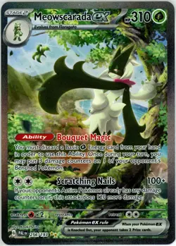 2023 Pokemon Paldea Evolved Bundle - Meowscarada SIR, Fuecoco IR, Grusha SIR - Image 1