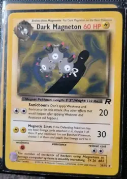 Pokemon TCG Dark Magneton Team Rocket 28/82 60 HP Rare English Regular - Image 1