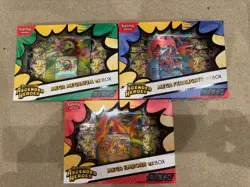 Pokemon TCG Ascended Heroes EX Boxes Emboar Feraligatr Meganium Sealed Bundle - Image 1