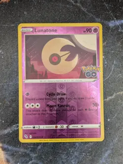 Lunatone 034/078 Pokemon GO Reverse Holo - Image 1