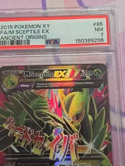 POKEMON 2015 ANCIENT ORIGINS M SCEPTILE EX FULL ART 85 PSA 7 - Image 3