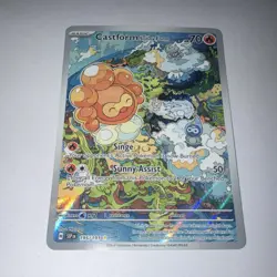 Pokemon Castform Sunny Form 195/191 SV08 Illustration Rare Full Art Holo - Image 1
