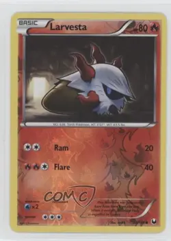 Larvesta Reverse Foil Pokemon Black & White Dark Explorers #20 - Image 1