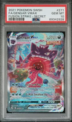 2021 Pokemon SWSH FA/Gengar VMAX Fusion Strike-Secret #271 - Image 1