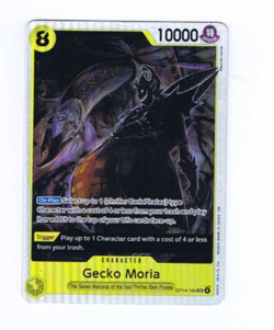 Gecko Moria OP14-104 Super Rare The Azure Sea's Seven One Piece Foil NM-LP - Image 1