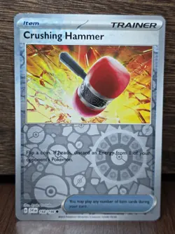 168/198 Crushing Hammer BLUE INK ERROR!! - Reverse Holo - Pokemon - NM - Image 1