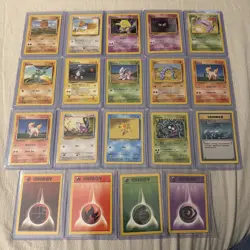 Pokemon Card Joblot Base Set 1999 WOTC Vintage Bundle - 19 Cards - Image 1