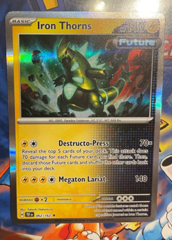 Iron Thorns Rare Mint Condition Holo Pokemon Card Temporal Forces - Image 1
