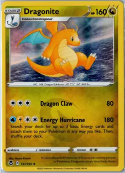 Pokemon Card - Dragonite 131/195 Holo Rare Holo SWSH12: Silver Tempest NM - Image 1
