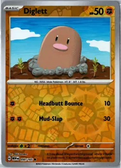 Pokemon Card - Diglett 050/165 - SV: Scarlet & Violet 151 Common Reverse Holo NM - Image 1