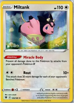 Pokemon Card - Miltank 126/189 Rare Holo SWSH10: Astral Radiance NM - Image 1