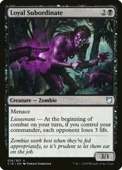 Loyal Subordinate Commander 2018 NM Black Uncommon MAGIC MTG CARD ABUGames - Image 1