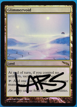 Glimmervoid FOIL Mirrodin NM Land Rare SIGNED MAGIC CARD (ID# 505166) ABUGames - Image 1