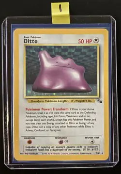 Pokemon Ditto Fossil Set Holo Rare 3/62 Unlimited Vintage Card TCG 1 - Image 2