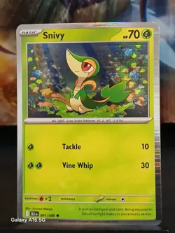 Snivy 001/086 Masterball & Pokeball & Holo English Pokemon Cards Black Bolt - Image 2