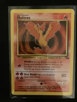 Pokemon Card Moltres 27/62 Fossil - Image 1
