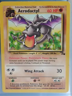 Aerodactyl - Pokemon Card - Rare - Non Holo - Non Graded - Fossil - 16/62 - Image 1